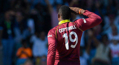 cottrell revels in west indies wicket salute cottrell revels in west indies wicket salute