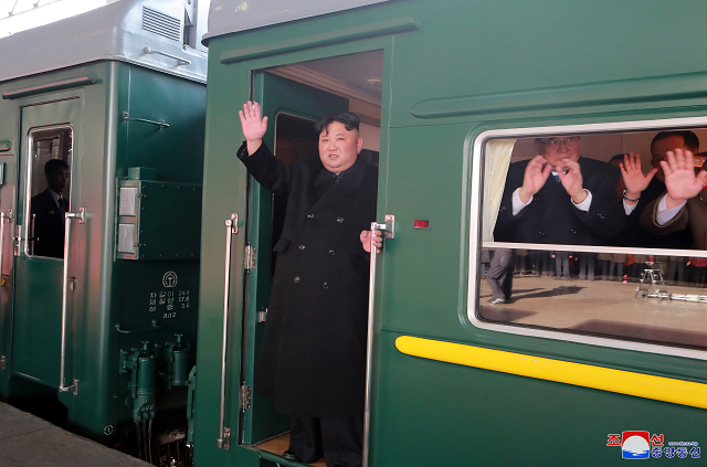 north korean leader kim jong un waves from a train as he departs for a summit in hanoi in pyongyang north korea in this photo released by north korea 039 s korean central news agency kcna on february 23 2019 photo reuters north korean leader kim jong un waves from a train as he departs for a summit in hanoi in pyongyang north korea in this photo released by north korea 039 s korean central news agency kcna on february 23 2019 photo reuters