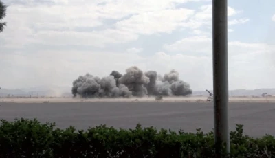 smoke rises following an airstrike at sanaa international airport photo reuters