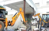 boundary wall demolition sparks protest boundary wall demolition sparks protest