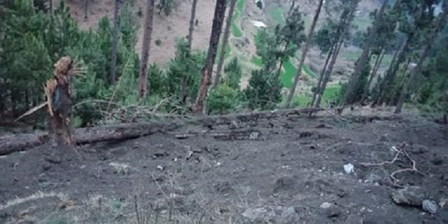 general view of a site after the indian military aircrafts released payload in balakot pakistan february 26 2019 photo ispr