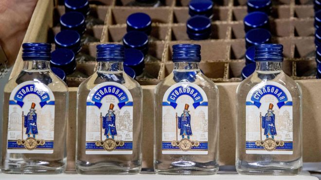 vodka bottles seized by the dutch police photo courtesy bbc