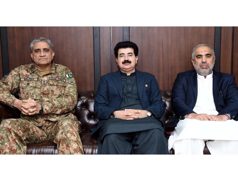 coas also met na speaker and senate chairman in islamabad on wednesday photo express