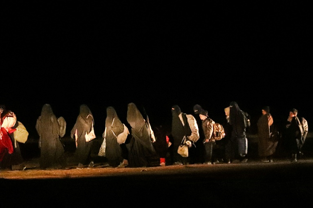 many women leaving the last scrap of islamic state held territory say they were unable to leave earlier for lack of money to pay smugglers photo afp