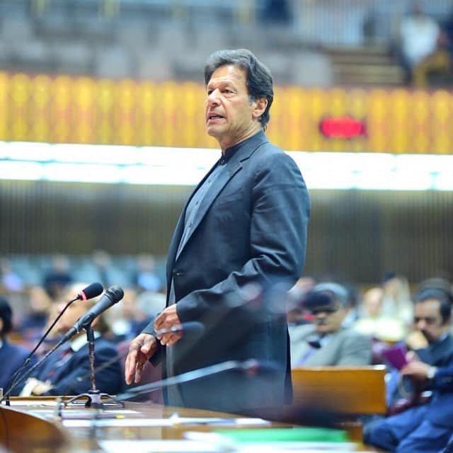 prime minister imran khan in a joint parliament session announces releasing captured indian airforce iaf wing commander abhinandan as a 039 peace gesture 039 photo instagram imrankhan pti