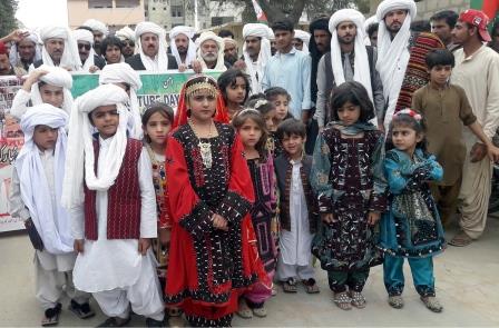 people attend a rally to celebrate baloch culture day photo ppi