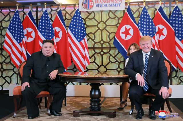 north korea 039 s leader kim jong un and us president donald trump meet for the second north korea us summit in hanoi vietnam in this photo released on march 1 2019 by north korea 039 s korean central news agency kcna photo reuters north korea 039 s leader kim jong un and us president donald trump meet for the second north korea us summit in hanoi vietnam in this photo released on march 1 2019 by north korea 039 s korean central news agency kcna photo reuters