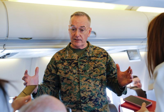 general joseph dunford chairman of the joint chiefs of staff is meeting his russian counterpart in vienna for talks on syria photo afp general joseph dunford chairman of the joint chiefs of staff is meeting his russian counterpart in vienna for talks on syria photo afp