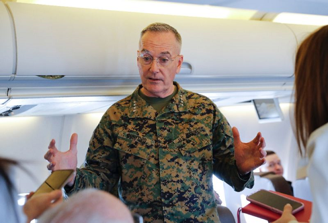 general joseph dunford chairman of the joint chiefs of staff is meeting his russian counterpart in vienna for talks on syria photo afp
