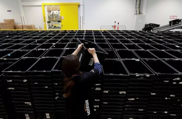 an employee works at the amazon fulfillment center in the village of dobroviz near prague czech republic december 20 2018 photo reuters an employee works at the amazon fulfillment center in the village of dobroviz near prague czech republic december 20 2018 photo reuters