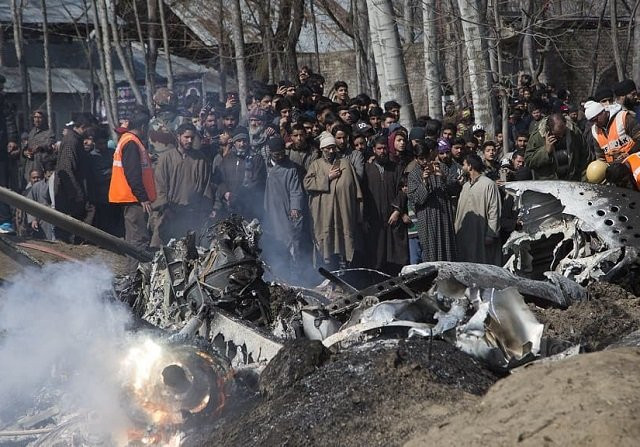 six indian air force officials and a citizen were killed in the budgam crash on february 27 photo courtesy first post india six indian air force officials and a citizen were killed in the budgam crash on february 27 photo courtesy first post india