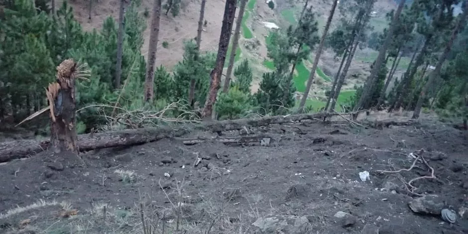 general view of a site after the indian military aircrafts released payload in balakot pakistan photo ispr general view of a site after the indian military aircrafts released payload in balakot pakistan photo ispr