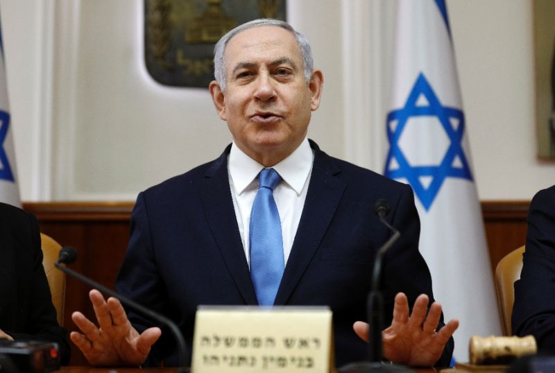 israeli prime minister benjamin netanyahu is facing a tough challenge from a centrist alliance at april 9 elections photo afp