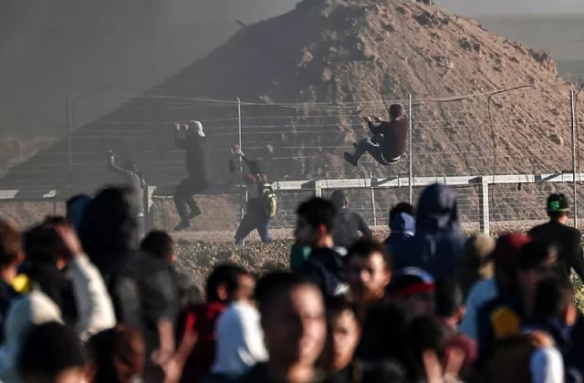 for nearly a year palestinian protesters have been gathering along the gaza israel border calling for palestinian refugees and their descendants to be allowed to return to former homes now inside israel photo afp for nearly a year palestinian protesters have been gathering along the gaza israel border calling for palestinian refugees and their descendants to be allowed to return to former homes now inside israel photo afp