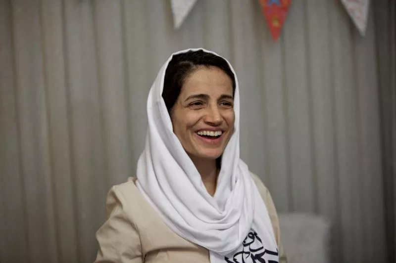 award winning iranian human rights lawyer nasrin sotoudeh smiles at her home in tehran on september 18 2013 after being freed following three years in prison on state security charges photo reuters award winning iranian human rights lawyer nasrin sotoudeh smiles at her home in tehran on september 18 2013 after being freed following three years in prison on state security charges photo reuters