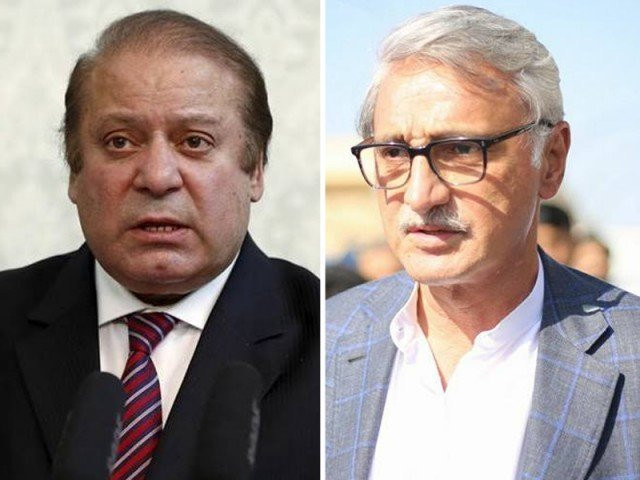 nawaz sharif left and jehangir tareen photo file nawaz sharif left and jehangir tareen photo file