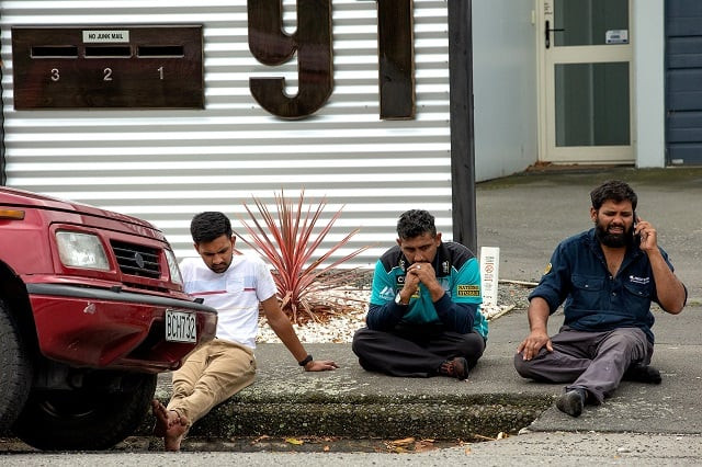 grieving members of the public following a shooting at the al noor mosque in christchurch new zealand photo reuters grieving members of the public following a shooting at the al noor mosque in christchurch new zealand photo reuters
