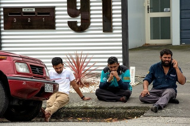 grieving members of the public following a shooting at the al noor mosque in christchurch new zealand photo reuters grieving members of the public following a shooting at the al noor mosque in christchurch new zealand photo reuters
