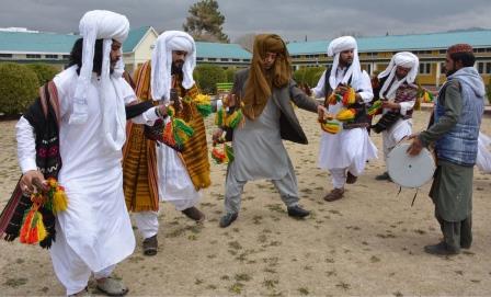 a group of people perform traditional baloch dance during baloch culture day being celebrated by lawyers at law college photo inp