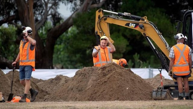 workers dig grave sites at a cemetery in christchurch on march 17 2019 two days after a shooting incident at two mosques in the city photo afp workers dig grave sites at a cemetery in christchurch on march 17 2019 two days after a shooting incident at two mosques in the city photo afp