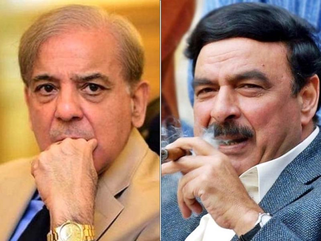 shehbaz sharif left and seikh rashid ahmad photo express file shehbaz sharif left and seikh rashid ahmad photo express file