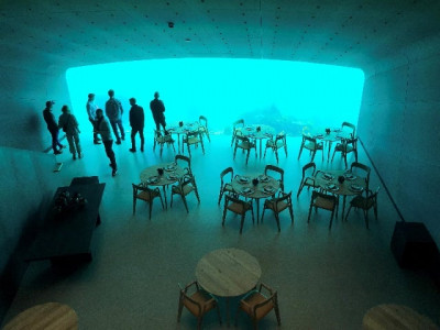 europe s first underwater restaurant opens in norway