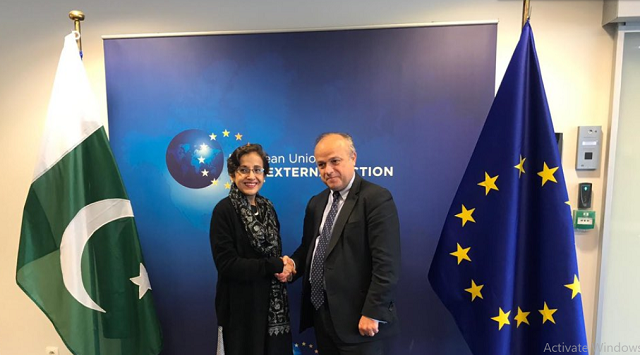 tehmina janjua jean christophe belliard co chair 5th round of pakistan eu political dialogue in brussels photo twitter mohammadfaisal tehmina janjua jean christophe belliard co chair 5th round of pakistan eu political dialogue in brussels photo twitter mohammadfaisal