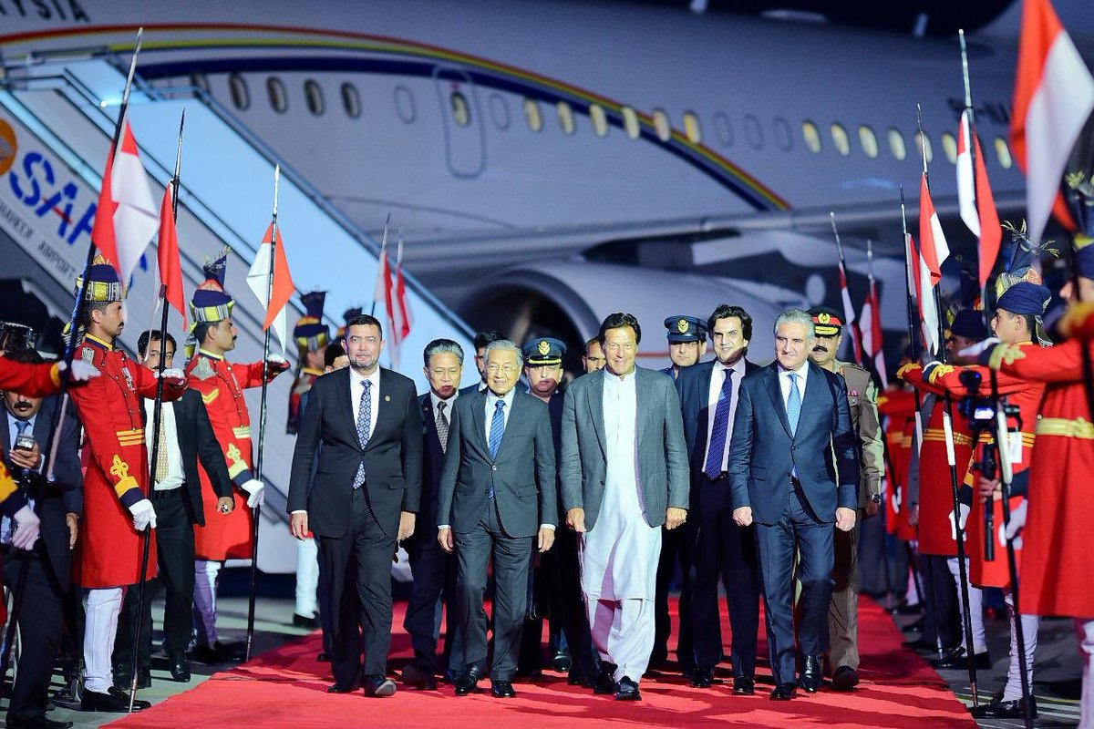 malaysian pm dr mahatir bin mohamad arrives in islamabad photo pti