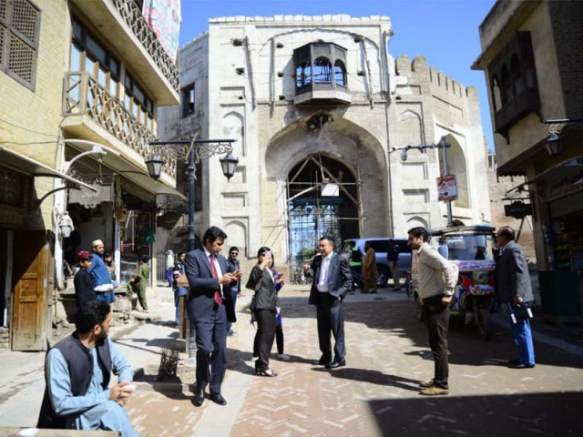 delegation of thai tourism police visits heritage trail in peshawar photo express delegation of thai tourism police visits heritage trail in peshawar photo express