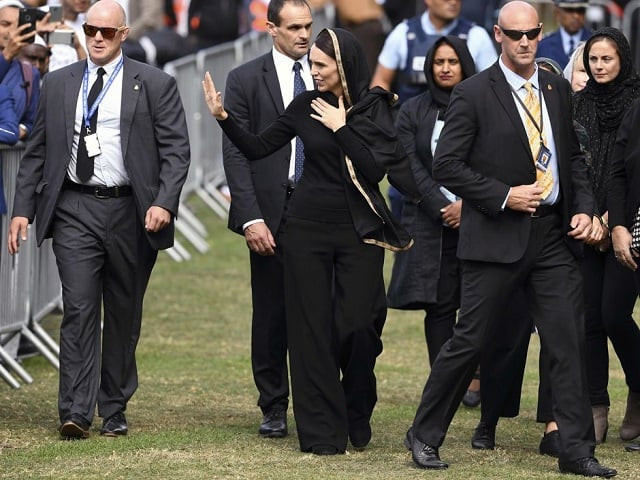 new zealand s prime minister jacinda ardern waves as she departs following a gathering for congregational friday prayers and two minutes of silence for victims of the twin mosque massacre at hagley park in christchurch photo afp new zealand s prime minister jacinda ardern waves as she departs following a gathering for congregational friday prayers and two minutes of silence for victims of the twin mosque massacre at hagley park in christchurch photo afp