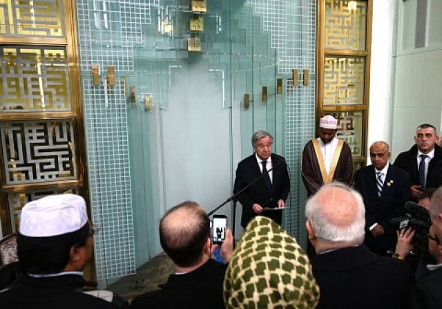 united nations secretary general antonio guterres visits the islamic cultural center in new york to make remarks on the new zealand attack and the need to address islamophobia photo afp united nations secretary general antonio guterres visits the islamic cultural center in new york to make remarks on the new zealand attack and the need to address islamophobia photo afp