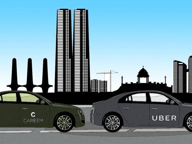 animation of careem and uber photo express