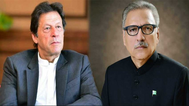 prime minister imran khan president arif alvi photo radio pakistan prime minister imran khan president arif alvi photo radio pakistan