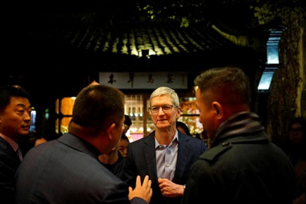 apple ceo tim cook arrives before the fourth world internet conference in wuzhen zhejiang province china december 2 2017 photo reuters