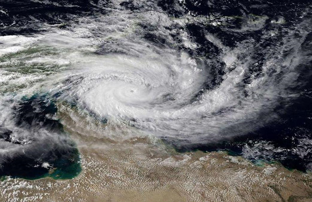 tropical cyclone trevor pictured which hit northern australia on saturday as a powerful category 4 weakened to a tropical storm overnight as it moved inland in the sparsely populated region photo reuters tropical cyclone trevor pictured which hit northern australia on saturday as a powerful category 4 weakened to a tropical storm overnight as it moved inland in the sparsely populated region photo reuters