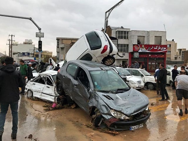 authorities say 68 persons injured in floods that have swept across most iranian provinces photo courtesy gulf news