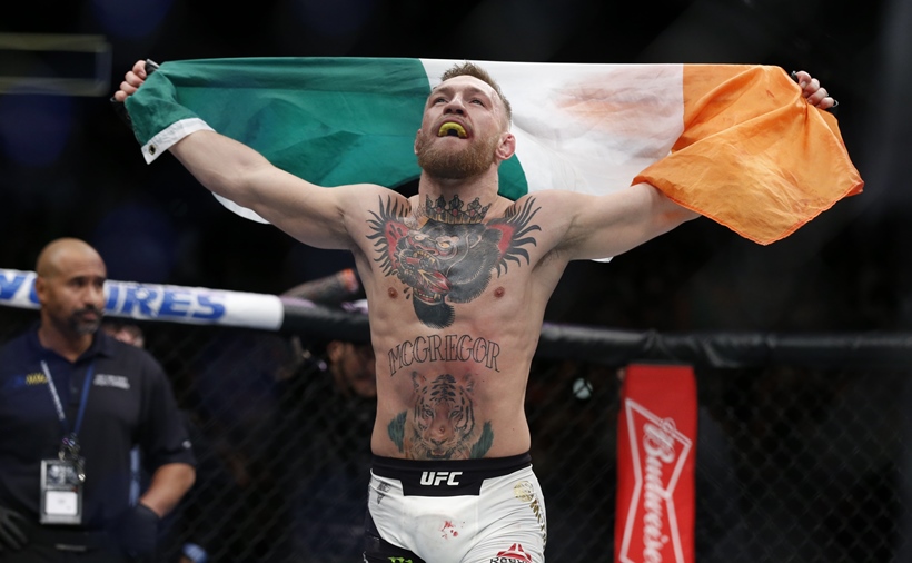 conor mcgregor celebrates after defeating eddie alvarez in their lightweight title bout during ufc 205 at madison square garden photo reuters