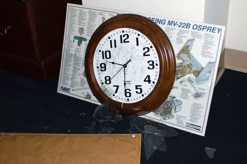 a clock frozen at the time of impact inside the pentagon photo sgt larry a simmons a clock frozen at the time of impact inside the pentagon photo sgt larry a simmons
