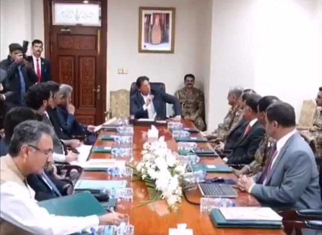 pm imran khan chairs high level meeting in islamabad on wednesday photo pti pm imran khan chairs high level meeting in islamabad on wednesday photo pti