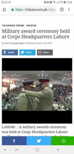 military awards ceremony held at corps headquarters lahore