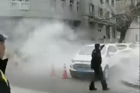 police in shenyang said a person walked into a police station and detonated an improvised explosive device photo weibo