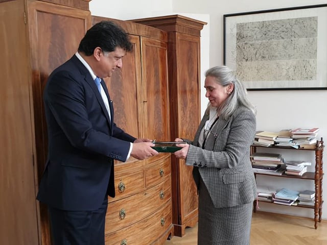 pakistani delegation was led by additional secretary europe zaheer a janjua while the austrian delegation was headed by gabriele meon tschurtz head of asia division at the ministry of europe and foreign affairs photo pid pakistani delegation was led by additional secretary europe zaheer a janjua while the austrian delegation was headed by gabriele meon tschurtz head of asia division at the ministry of europe and foreign affairs photo pid