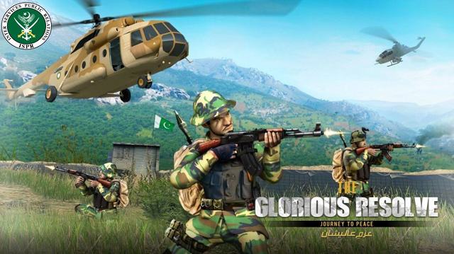 the game brings together army air force navy ispr ssg commandos aviation and other law enforcement agencies as they fight terrorism using expertise and weapons in and around pakistan photo dg ispr twitter