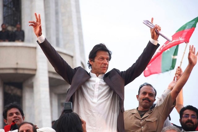 pti chairman imran khan during a rally in lahore photo file