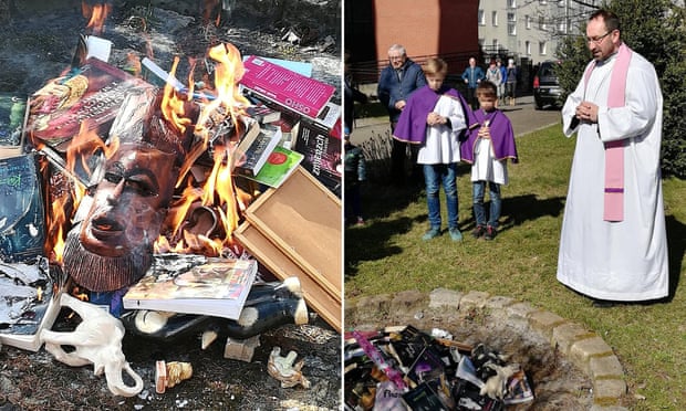 outcry over harry potter book burning by priests in poland