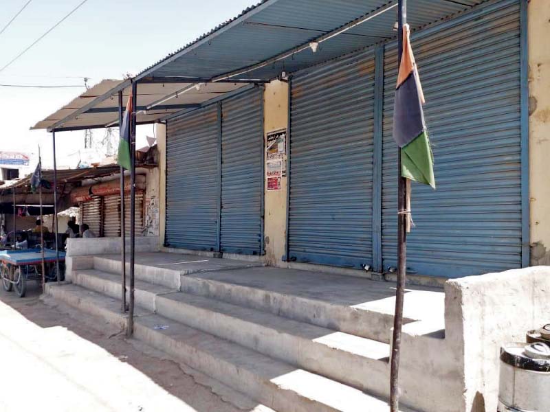 major markets and roads in badin town golarchi kario gahnwar seerani kadhan talhar rajo khanani wore a deserted look as people showed their anger at what they termed an artificial water shortage photo express