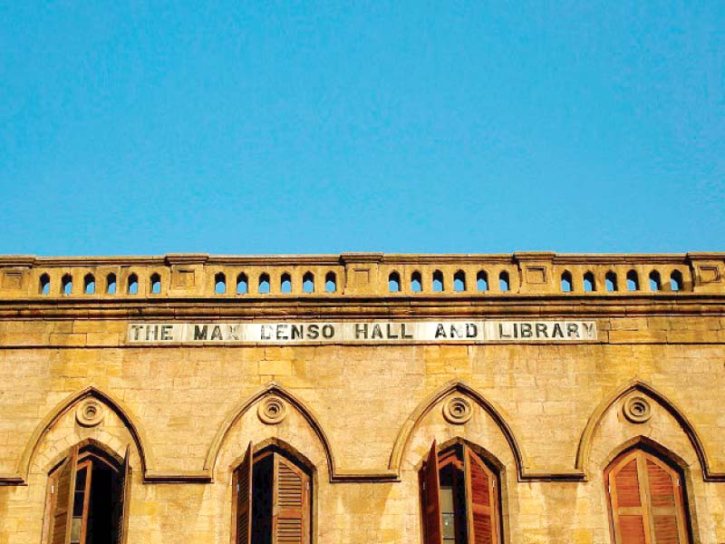 the historic denso hall constructed in 1886 is one of the landmark buildings of karachi photo file