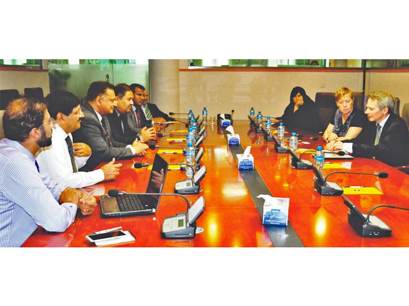 a swedish delegation led by swedish ambassador ingrid johansson visited comsats university islamabad to discuss academic cooperation photo express