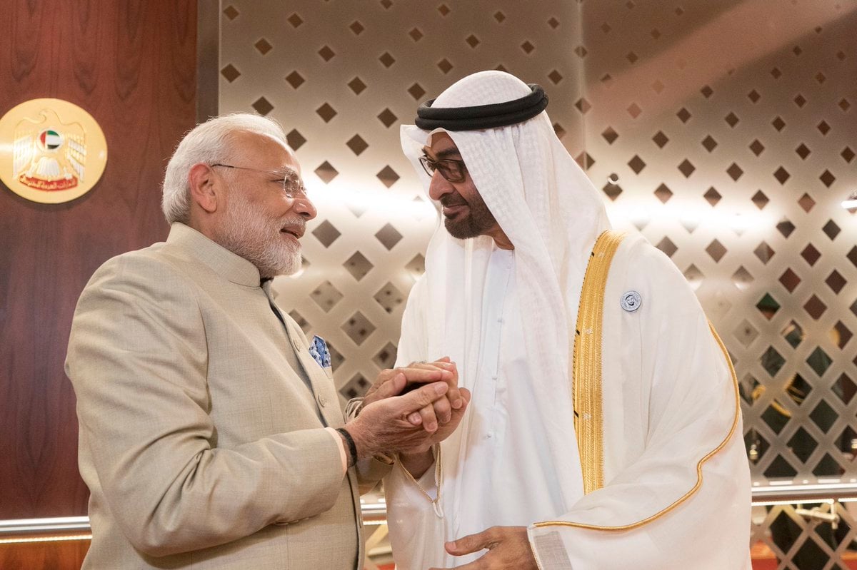 mohamed bin zayed and narendra modi photo courtesy twitter mohamedbinzayed