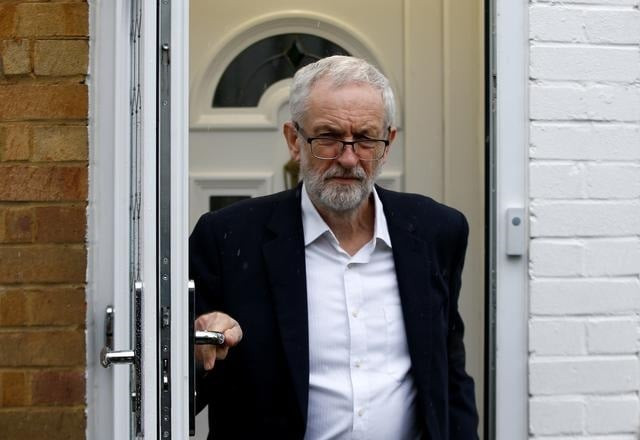 british opposition labour party leader jeremy corbyn leaves his home in london britain photo reuters british opposition labour party leader jeremy corbyn leaves his home in london britain photo reuters